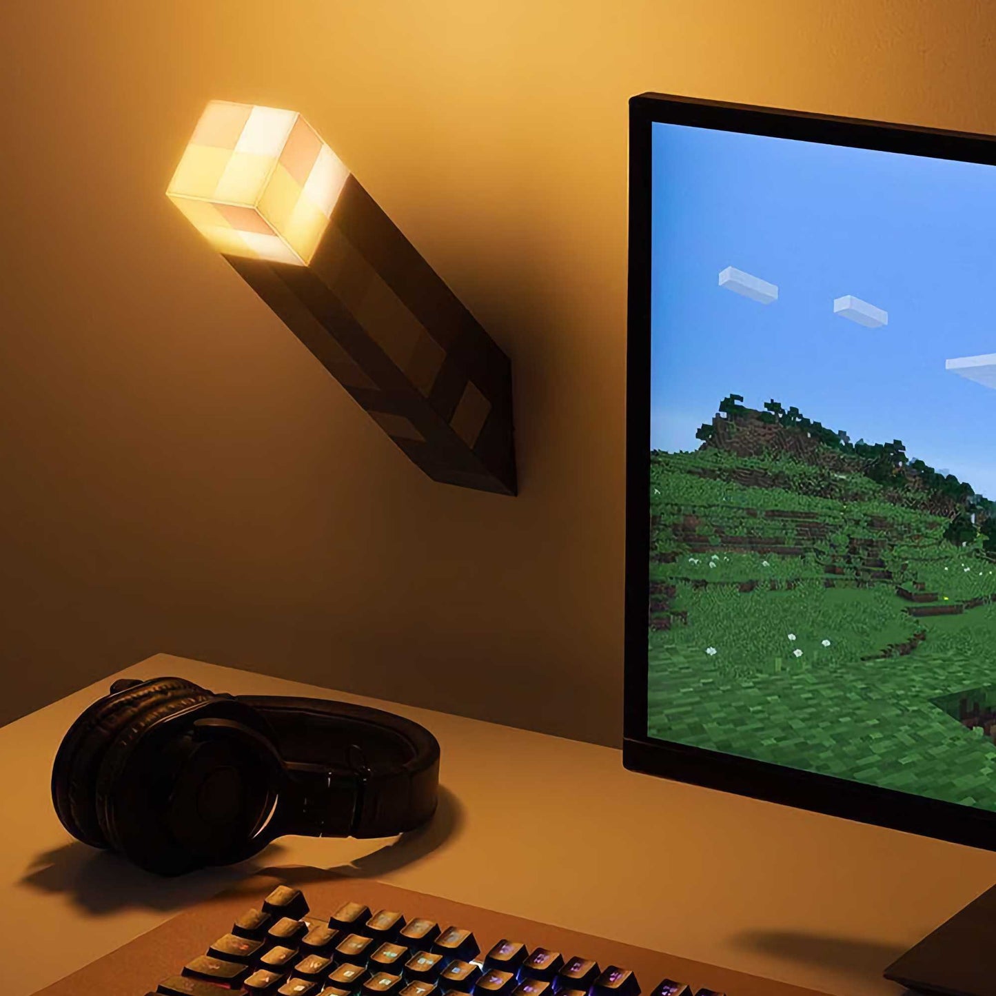 Antorcha - Lampara Minecraft® 4 colores en 1