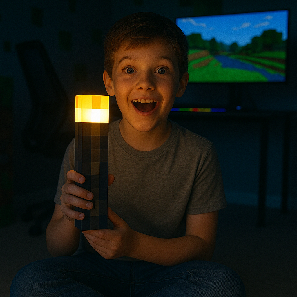 Antorcha - Lampara Minecraft® 4 colores en 1